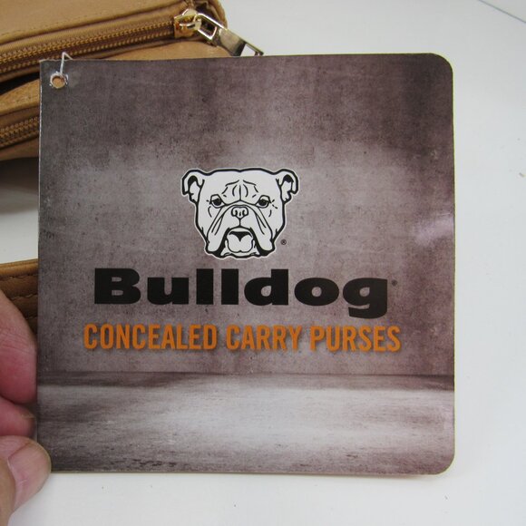 Bulldog Crossbody Concealed Carry Purse Bdp032 Dual Pouch Pocket and Dust Bag - Picture 11 of 12